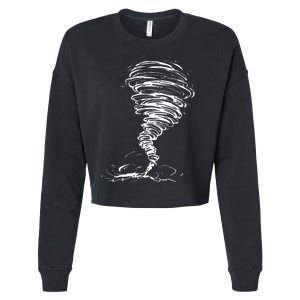 While Storm Tornado Twister Hurricane Weather Scary Costume Cropped Pullover Crew