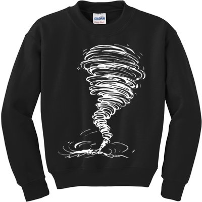 While Storm Tornado Twister Hurricane Weather Scary Costume Kids Sweatshirt