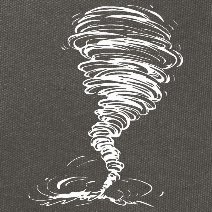While Storm Tornado Twister Hurricane Weather Scary Costume Cotton Canvas Backpack