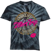 Warning Sisters Trip In Progress Girl Birthday Squad Kids Tie-Dye T-Shirt