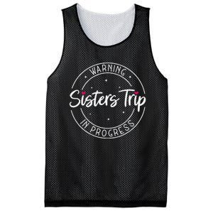 Warning Sisters Trip In Progress Trip with Sister Mesh Reversible Basketball Jersey Tank