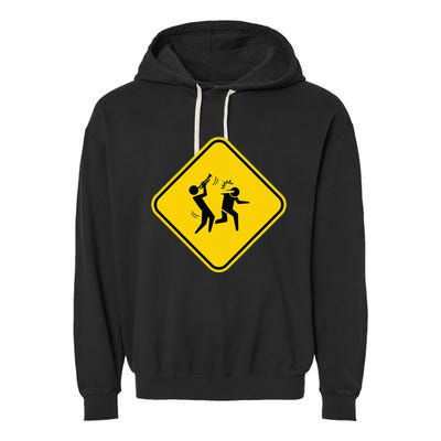 Warning Sign Trumpet Funny Trumpeter Instrument Lover Outfit Garment-Dyed Fleece Hoodie