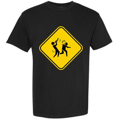 Warning Sign Trumpet Funny Trumpeter Instrument Lover Outfit Garment-Dyed Heavyweight T-Shirt