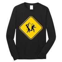 Warning Sign Trumpet Funny Trumpeter Instrument Lover Outfit Long Sleeve Shirt