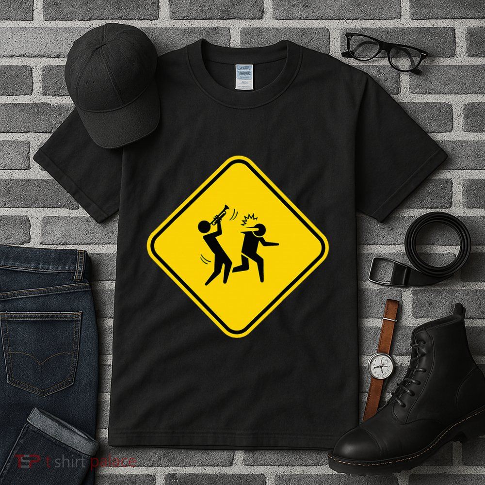 Warning Sign Trumpet Funny Trumpeter Instrument Lover Outfit Tall T-Shirt
