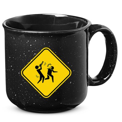 Warning Sign Trumpet Funny Trumpeter Instrument Lover Outfit 15oz Campfire Ceramic Mug
