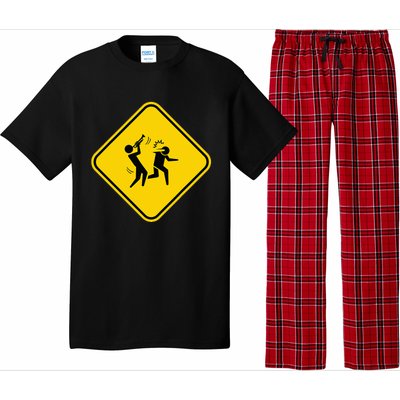 Warning Sign Trumpet Funny Trumpeter Instrument Lover Outfit Pajama Set