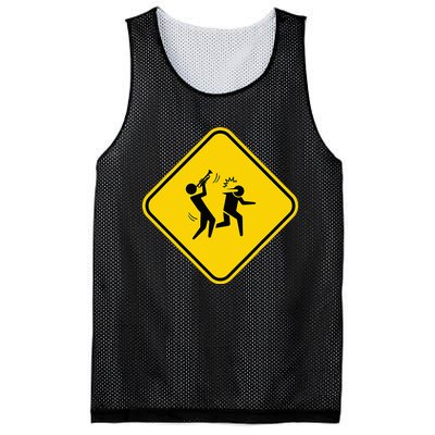 Warning Sign Trumpet Funny Trumpeter Instrument Lover Outfit Mesh Reversible Basketball Jersey Tank