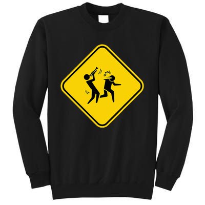 Warning Sign Trumpet Funny Trumpeter Instrument Lover Outfit Tall Sweatshirt