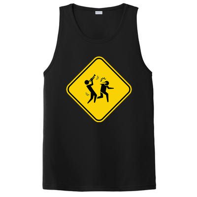 Warning Sign Trumpet Funny Trumpeter Instrument Lover Outfit PosiCharge Competitor Tank