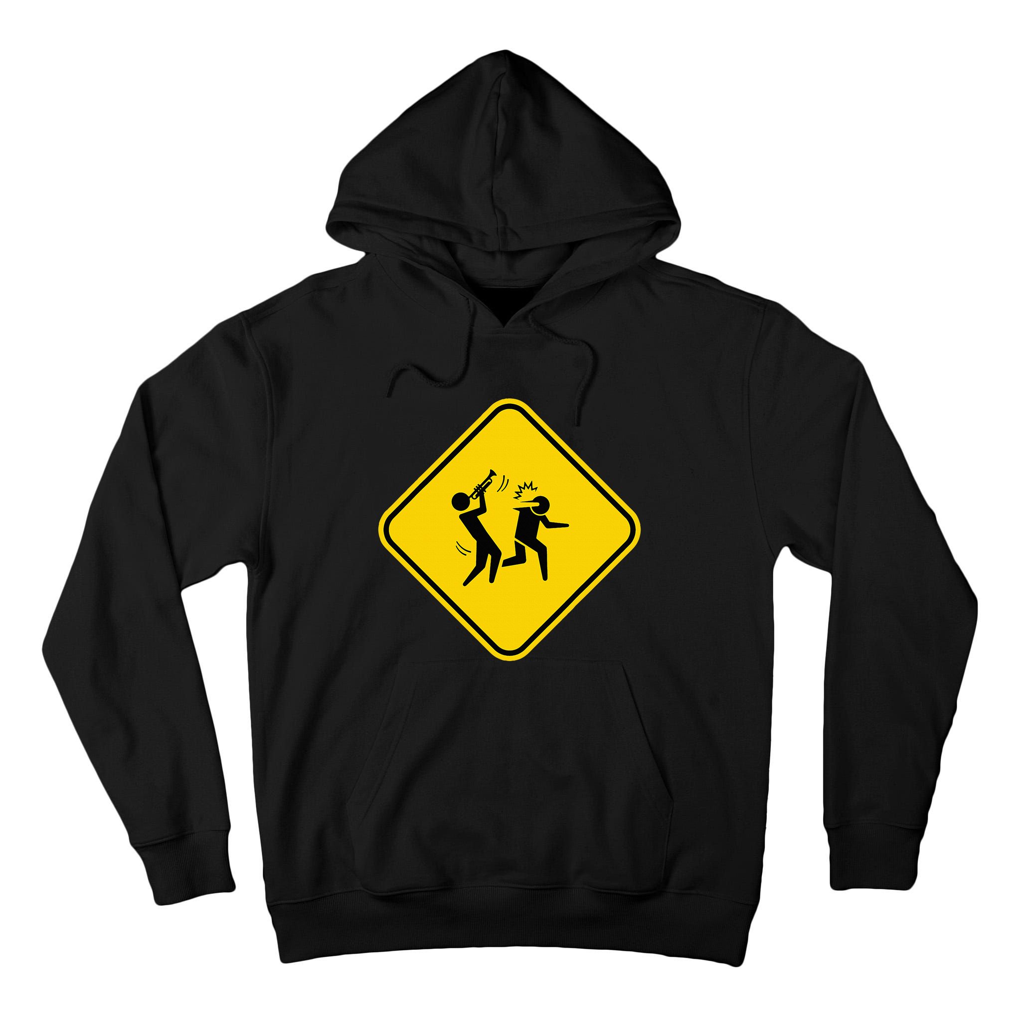 Warning Sign Trumpet Funny Trumpeter Instrument Lover Outfit Tall Hoodie