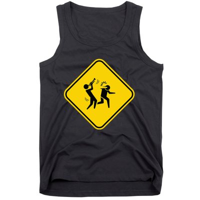 Warning Sign Trumpet Funny Trumpeter Instrument Lover Outfit Tank Top