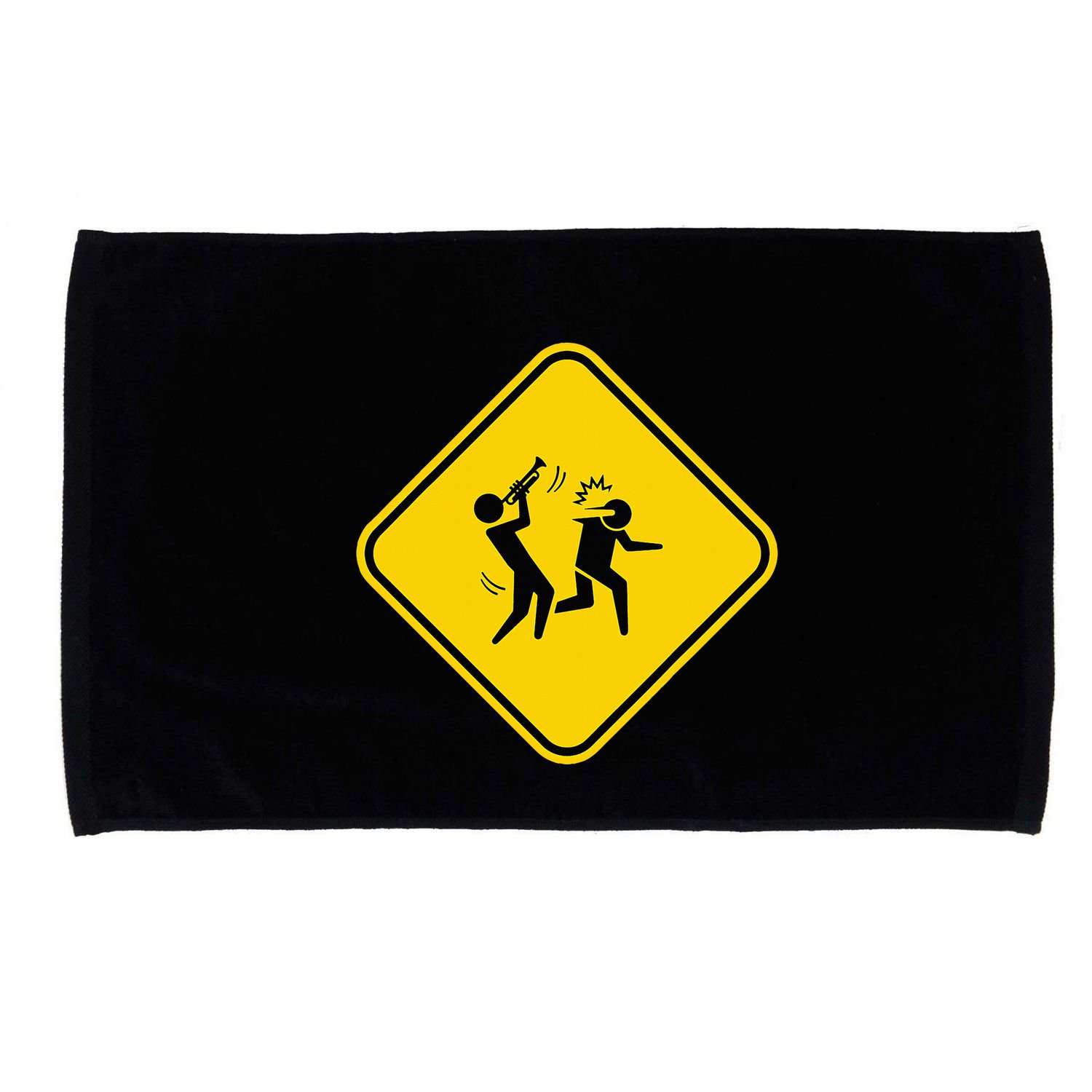 Warning Sign Trumpet Funny Trumpeter Instrument Lover Outfit Microfiber Hand Towel