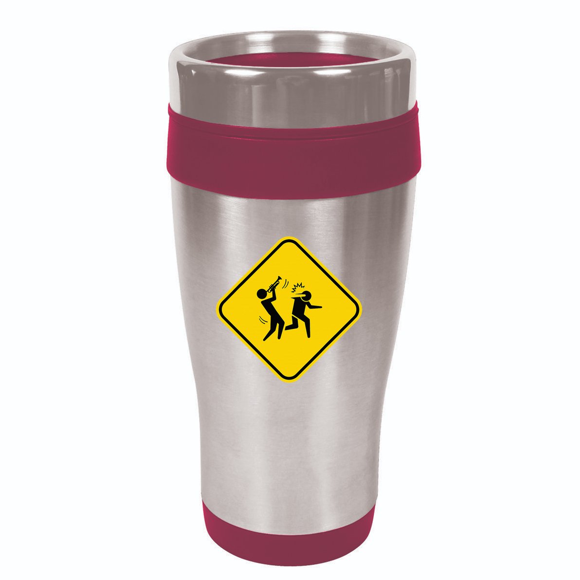 Warning Sign Trumpet Funny Trumpeter Instrument Lover Outfit 16oz Travel Tumbler