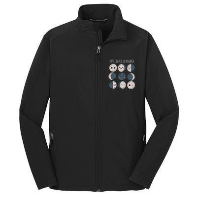 Women Science Teacher Moon Phases Scientist Back To School Core Soft Shell Jacket