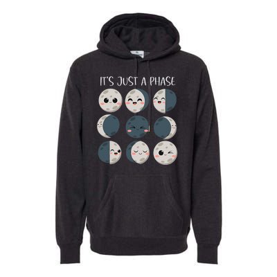 Women Science Teacher Moon Phases Scientist Back To School Premium Hoodie