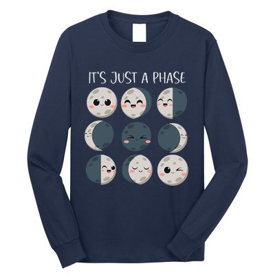 Women Science Teacher Moon Phases Scientist Back To School Long Sleeve Shirt