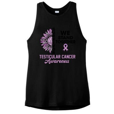 We Stand Together Testicular Cancer Awareness Month Survivor Cool Gift Ladies PosiCharge Tri-Blend Wicking Tank