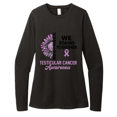 We Stand Together Testicular Cancer Awareness Month Survivor Cool Gift Womens CVC Long Sleeve Shirt