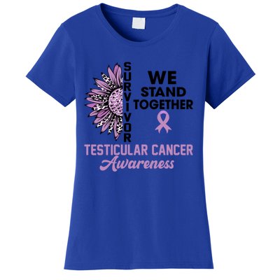 We Stand Together Testicular Cancer Awareness Month Survivor Cool Gift Women's T-Shirt