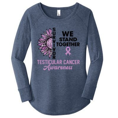 We Stand Together Testicular Cancer Awareness Month Survivor Cool Gift Women's Perfect Tri Tunic Long Sleeve Shirt