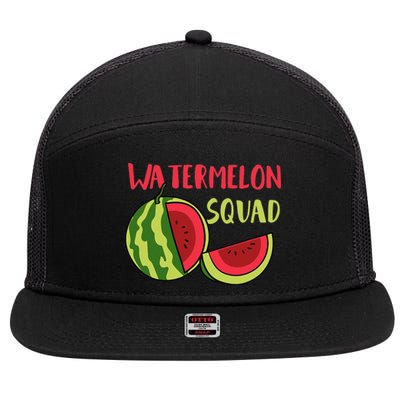 Watermelon Squad Tropical Fruits 7 Panel Mesh Trucker Snapback Hat