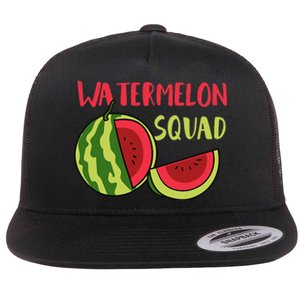 Watermelon Squad Tropical Fruits Flat Bill Trucker Hat