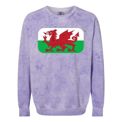 Wales Soccer Team Welsh Flag Y Ddraig Goch Colorblast Crewneck Sweatshirt