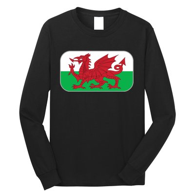 Wales Soccer Team Welsh Flag Y Ddraig Goch Long Sleeve Shirt