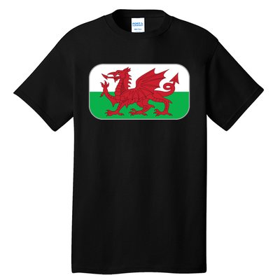 Wales Soccer Team Welsh Flag Y Ddraig Goch Tall T-Shirt