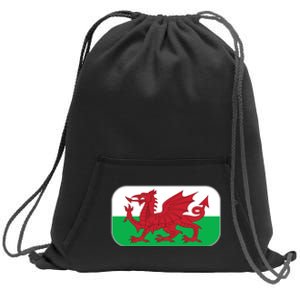 Wales Soccer Team Welsh Flag Y Ddraig Goch Sweatshirt Cinch Pack Bag