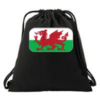 Wales Soccer Team Welsh Flag Y Ddraig Goch Drawstring Bag