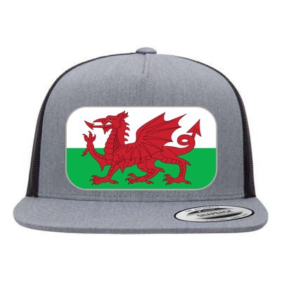 Wales Soccer Team Welsh Flag Y Ddraig Goch Flat Bill Trucker Hat