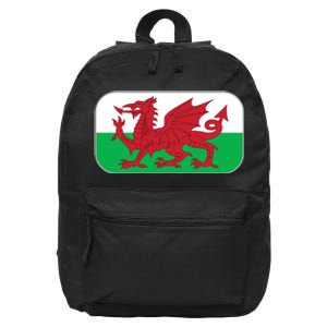 Wales Soccer Team Welsh Flag Y Ddraig Goch 16 in Basic Backpack