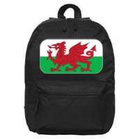 Wales Soccer Team Welsh Flag Y Ddraig Goch 16 in Basic Backpack