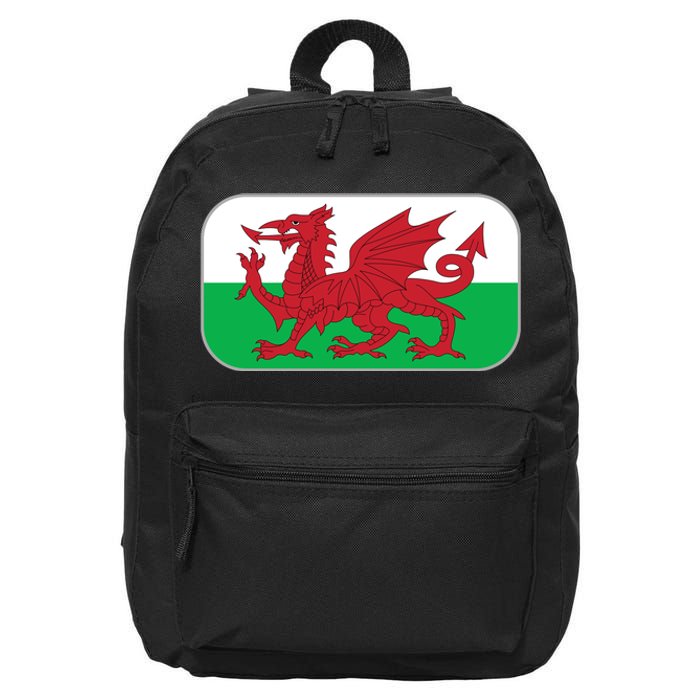 Wales Soccer Team Welsh Flag Y Ddraig Goch 16 in Basic Backpack