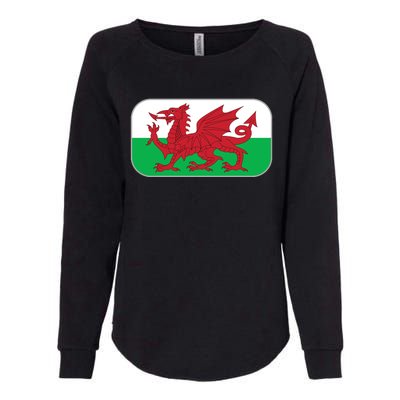 Wales Soccer Team Welsh Flag Y Ddraig Goch Womens California Wash Sweatshirt