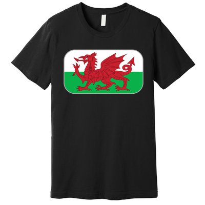 Wales Soccer Team Welsh Flag Y Ddraig Goch Premium T-Shirt