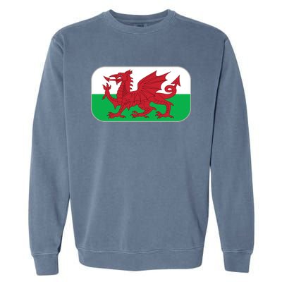 Wales Soccer Team Welsh Flag Y Ddraig Goch Garment-Dyed Sweatshirt