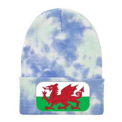 Wales Soccer Team Welsh Flag Y Ddraig Goch Tie Dye 12in Knit Beanie