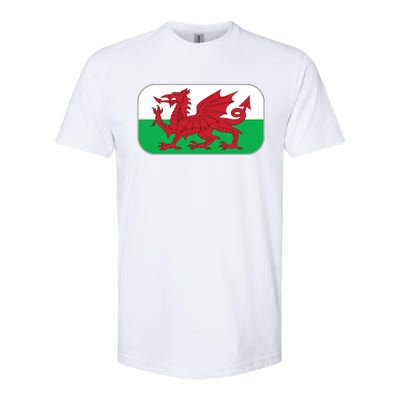 Wales Soccer Team Welsh Flag Y Ddraig Goch Softstyle CVC T-Shirt