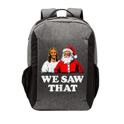 We Saw That Christmas Jesus Santa Claus Christ Vector Backpack