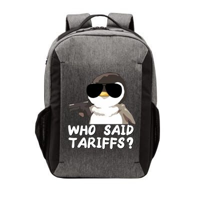  Who Said Tariffs Funny Penguin Gun Resist Penguins Protest Against Tariffs  Vector Backpack