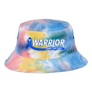 Warrior Stronger Than Cancer Colon Cancer Awareness Gift Tie Dye Newport Bucket Hat