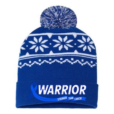 Warrior Stronger Than Cancer Colon Cancer Awareness Gift USA-Made Snowflake Beanie