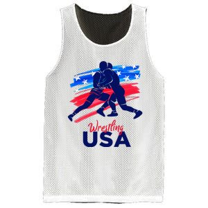 Wrestling Support The Team Wrestling Athlete Usa Flag Mesh Reversible Basketball Jersey Tank