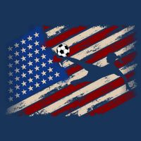 Women Soccer USA Flag Proud Women Soccer Players American Flag Distressed Zip Tote Bag