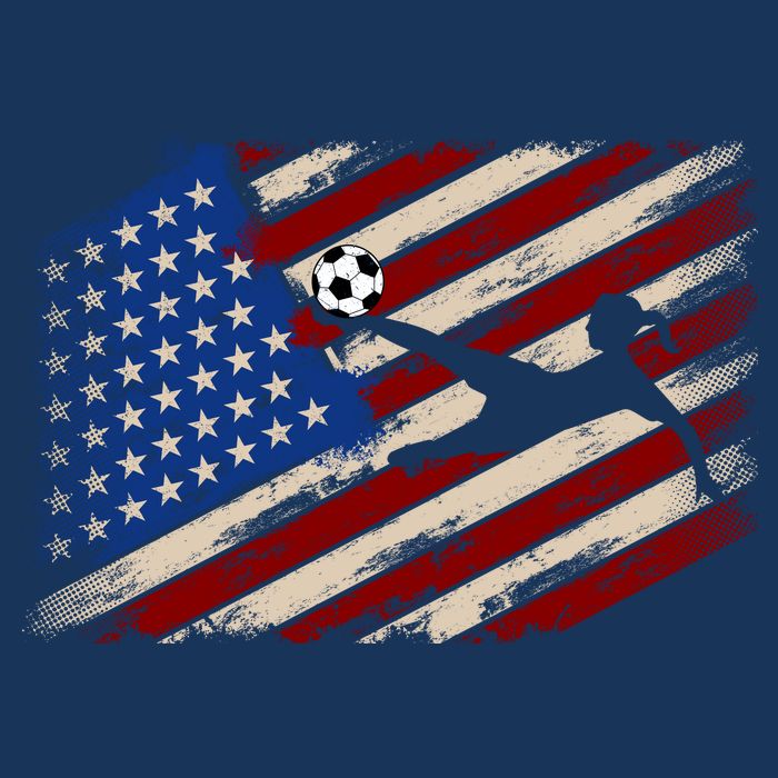 Women Soccer USA Flag Proud Women Soccer Players American Flag Distressed Zip Tote Bag