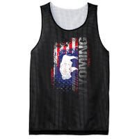 Wyoming State Usa Flag Souvenir Gift Mesh Reversible Basketball Jersey Tank