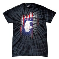 Wyoming State Usa Flag Souvenir Gift Tie-Dye T-Shirt